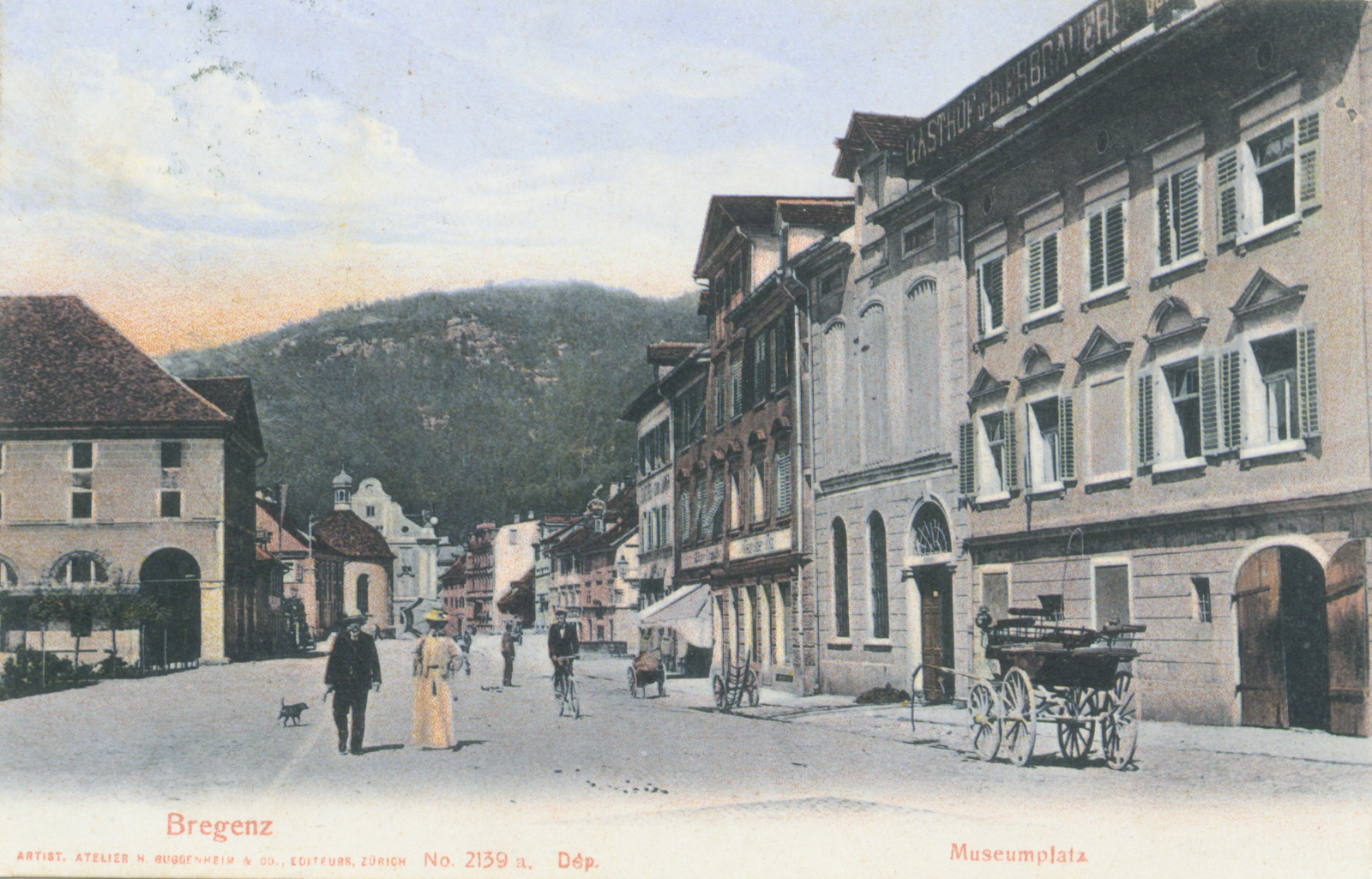 Ansicht Kornmarktplatz um 1920 © Stadtarchiv Bregenz